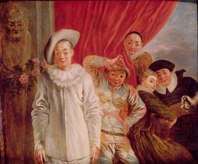 Atores da Comédia Italienne de Jean Antoine Watteau
